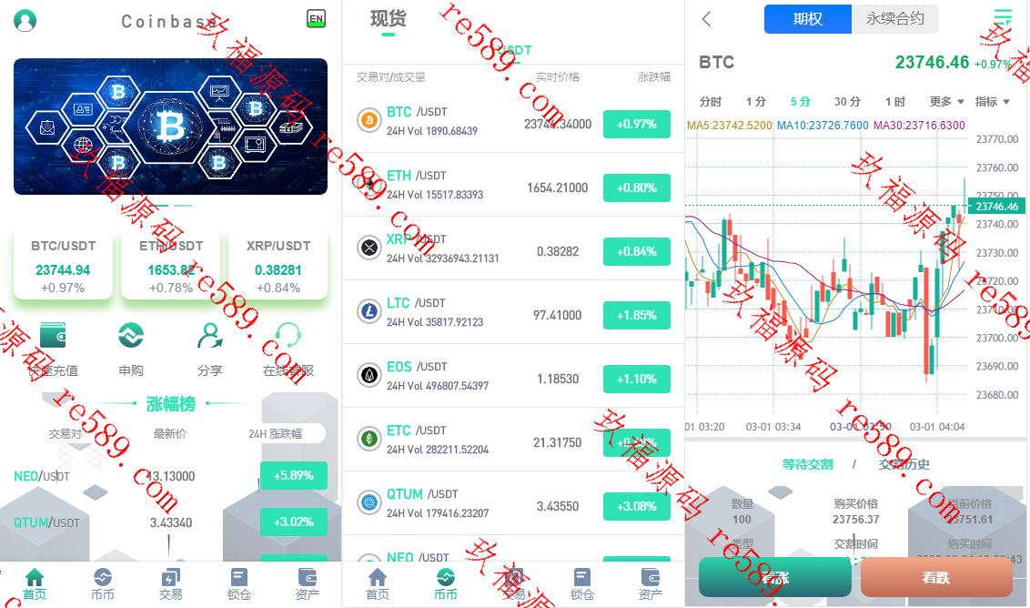 独家二开多语言交易所源码/含vue源码/申购/币币交易/合约交易/期权交易/锁仓挖矿/内附搭建教程