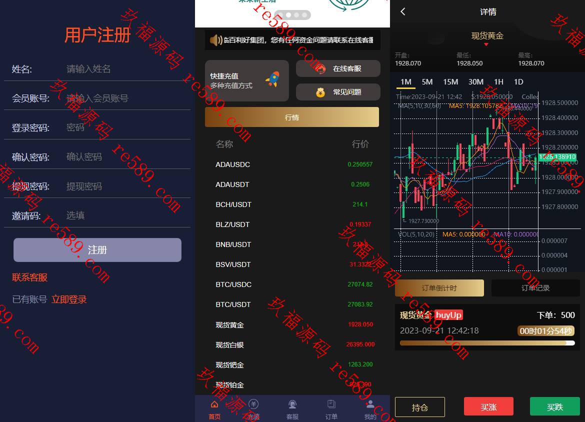 运营版微盘系统/期货黄金白银交易/微交易源码/代理后台