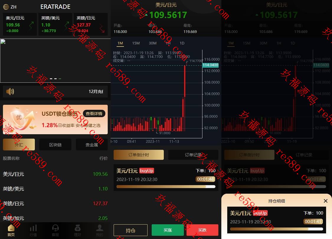 多语言微交易系统前端vue后端api分离/外汇虚拟币贵金属微盘源码/新增群控单控