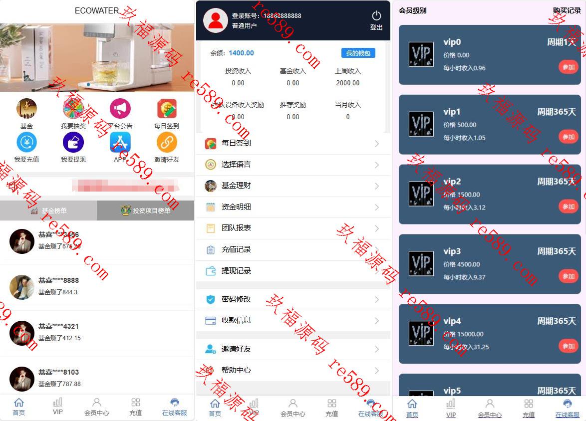 多语言海外投资理财系统/基金项目投资理财印度源码
