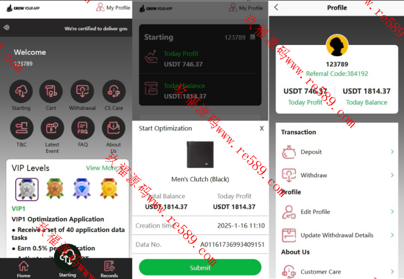 25年爆款海外抢单刷单系统/模式分组派单/前端uniapp