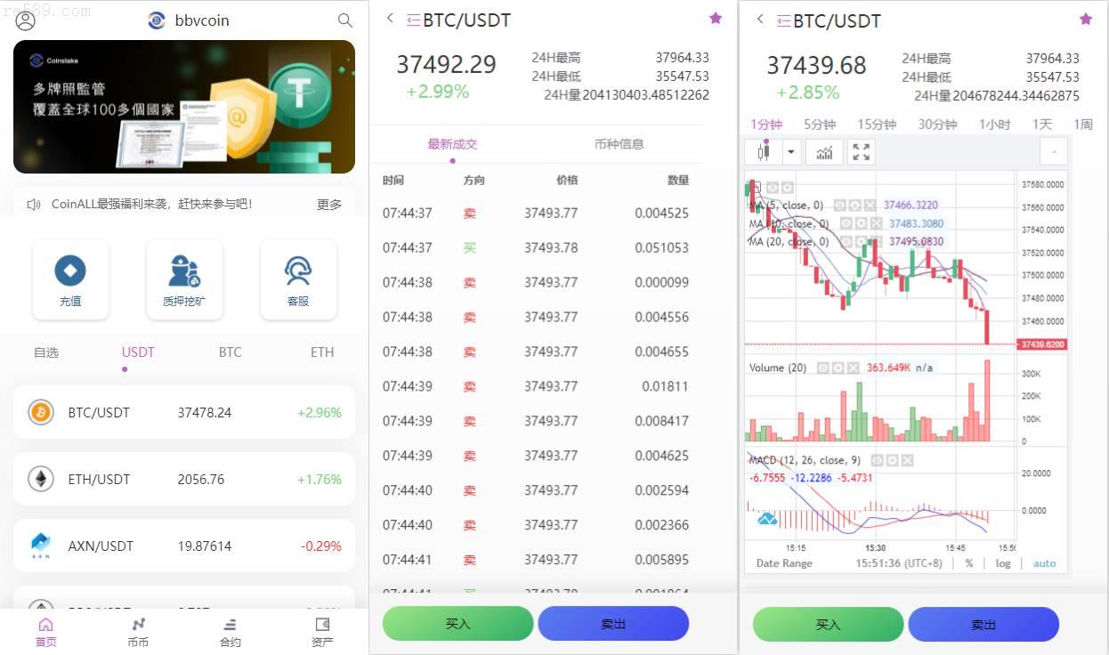 海外交易所系统二开版/区块链交易所/质押挖矿/支持15国语言