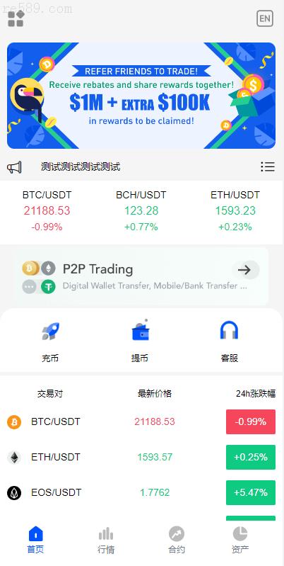 精简版合约交易所系统/多语言海外交易所/源码