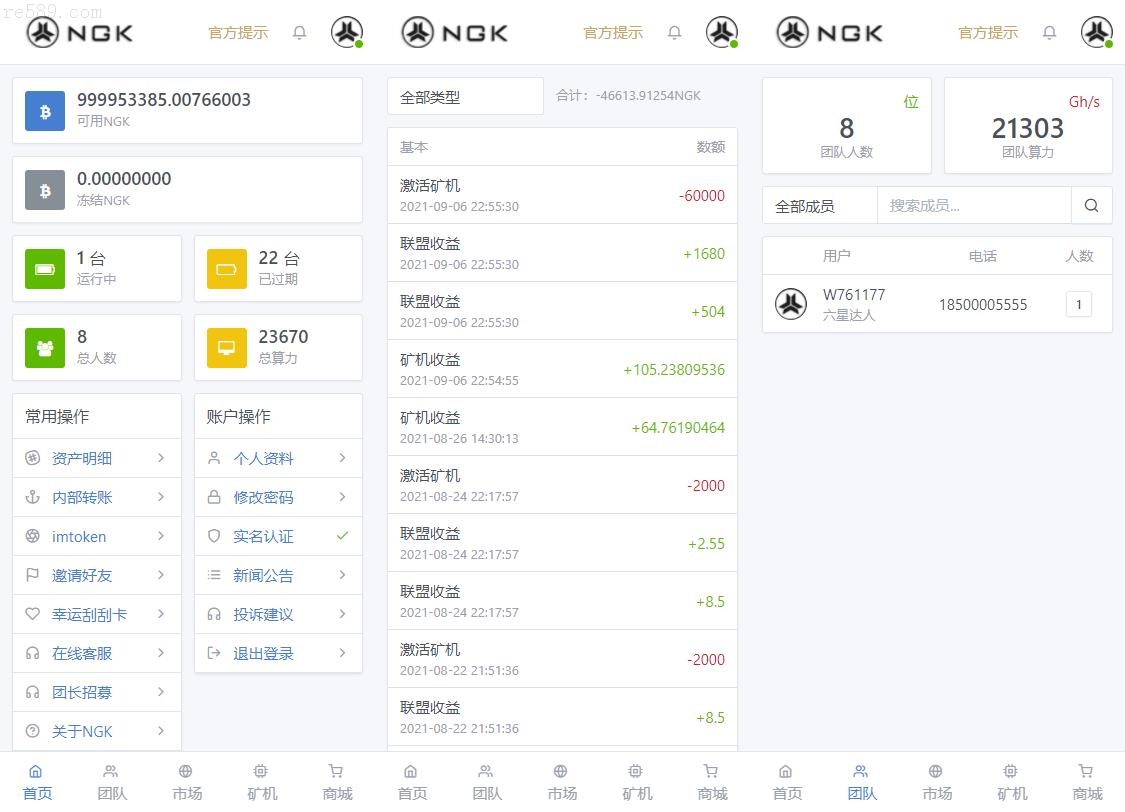 响应式NGK区块链源码下载/NGK矿机挖矿源码/公链程序/数字钱包源码